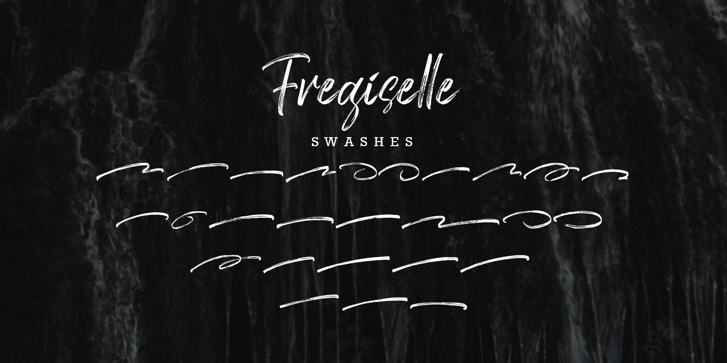 Beispiel einer Fregiselle Brush Regular-Schriftart